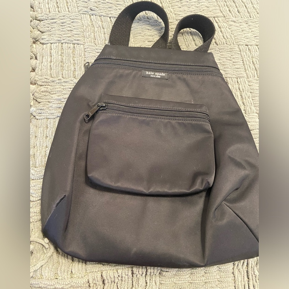 Kate Spade New York Medium Black Vinyl Backpack